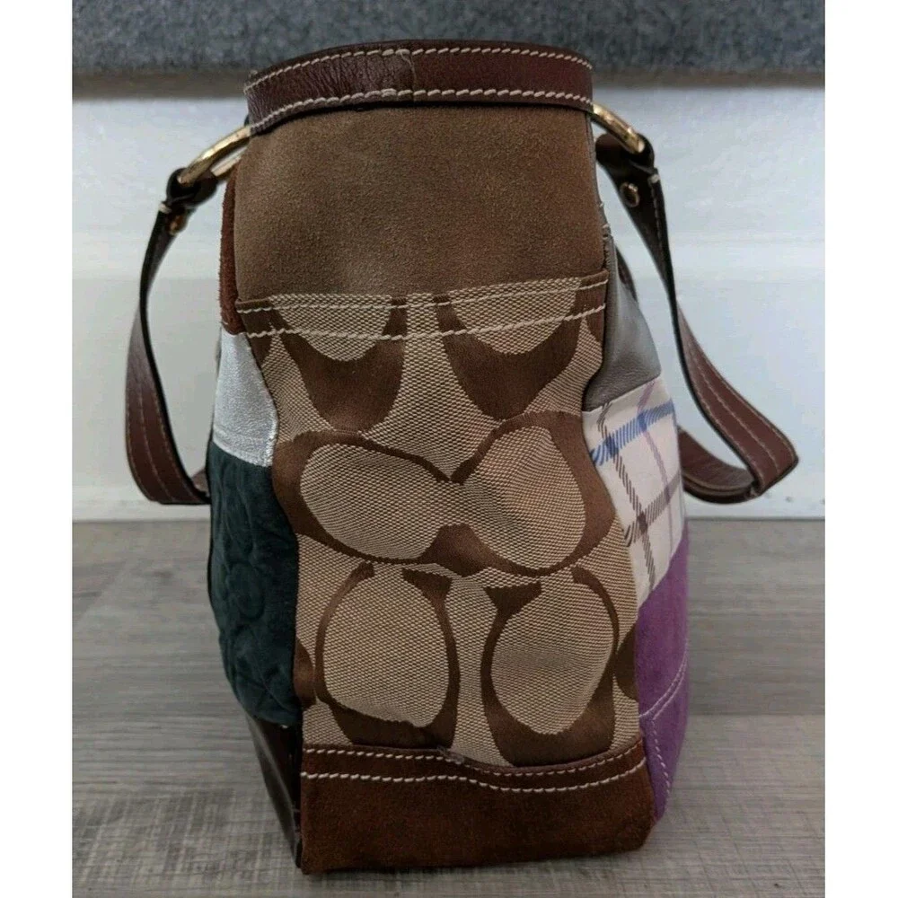 Y2K Coach Vintage Holiday Gallery Patchwork Shoulder Bag Tote